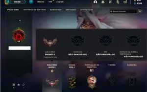 Conta bronze 1 com 32 Champs e 14 Skins + 820 RP
