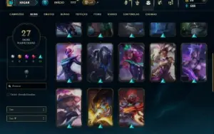 Unranked com 65 Champs e 27 Skins ( MAIN JG )