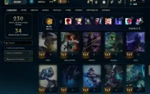 Unranked com 65 Champs e 27 Skins ( MAIN JG )