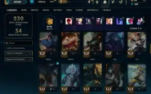 Unranked com 65 Champs e 27 Skins ( MAIN JG )