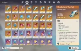 5x 5 Estrelas incluindo Yoimiya e Venti