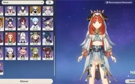 Conta AR 57 - Raiden, Zhongli, Eula, Kokomi, Hutao, Nilou