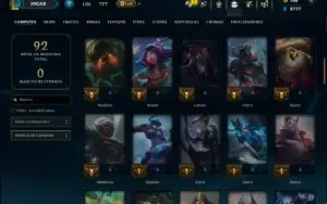 Mestre com 75 Champs e 9 Skins ( 59 PDL )