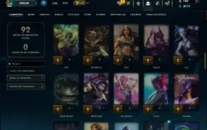 Mestre com 75 Champs e 9 Skins ( 59 PDL )