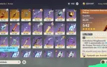 Yelan, Itto + arma, Zhongli, Alhaitam,Albedo,Tighnari e + 5
