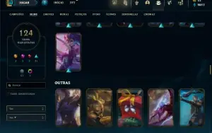 Unranked com TODOS os champs e 124 Skins ( MAIN ADC )