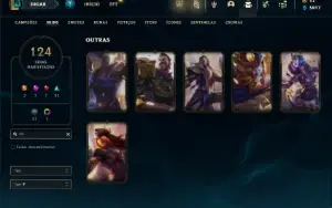 Unranked com TODOS os champs e 124 Skins ( MAIN ADC )