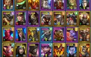 Conta Raid Shadow Legends nível 95 end game com 48 Lendários