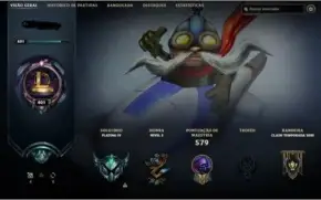 Vendo conta de lol LVL 401, com 281 Skins, full champ