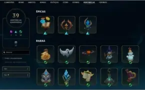 Vendo conta de lol LVL 401, com 281 Skins, full champ