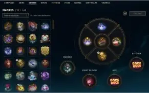 Vendo conta de lol LVL 401, com 281 Skins, full champ