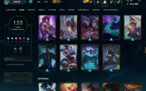 Prata 2 com TODOS os Champs e 132 Skins (Mais de 600 Jogos)