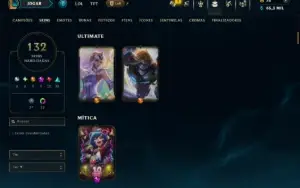 Prata 2 com TODOS os Champs e 132 Skins (Mais de 600 Jogos)