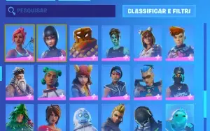 conta fortnite season 7, mais de 120 skins, todos os passes