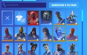 conta fortnite season 7, mais de 120 skins, todos os passes