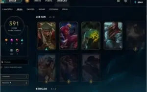 Conta Lol All champ 391 skins