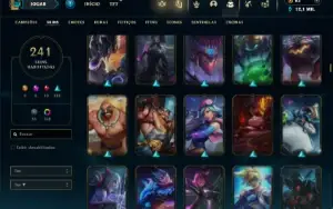 Ouro 4 com TODOS os champs e 241 Skins ( Nivel 623 )