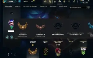 Ouro 4 com TODOS os champs e 241 Skins ( Nivel 623 )