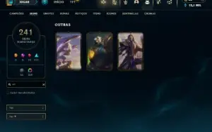 Ouro 4 com TODOS os champs e 241 Skins ( Nivel 623 )