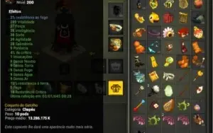 Set multi nivel 200 com dofusteuse + char 200