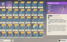 Conta Genshin Impact Diluc 5* 2 armas 4*