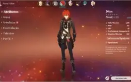 Conta Genshin Impact Diluc 5* 2 armas 4*