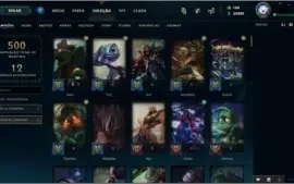 Conta lol 106 skins , todos os champs , gold, oportunidade!!