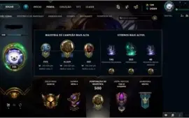 Conta lol 106 skins , todos os champs , gold, oportunidade!!