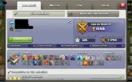 Conta Clash of Clans CV 8 intermediario com Rei nvl 8