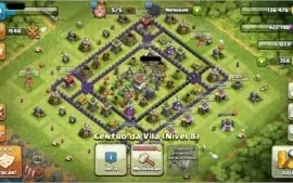 Conta Clash of Clans CV 8 intermediario com Rei nvl 8