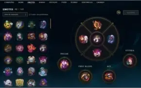 Conta league of legends, level 248, 255 skins