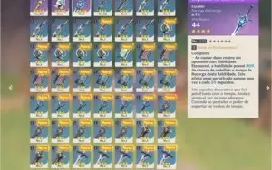 Conta de Genshin AR 15 - Qiqi - Mapa Aberto