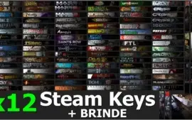 x12 Steam Keys Aleatórias + 2 brindes cortesia