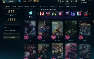 Unranked com TODOS os champs e 77 Skins( Nivel 433 )