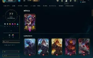 Unranked com TODOS os champs e 77 Skins( Nivel 433 )