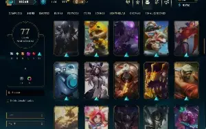 Unranked com TODOS os champs e 77 Skins( Nivel 433 )