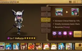 Reroll Summoners War lvl10 com Valkyrja Dark - Trinity