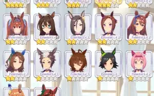 Uma Musume com Kitasan nv50 e classe 6 no Team Trial