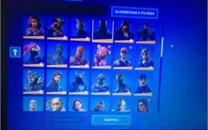 CONTA FORTNITE COM CAVALEIRO NEGRO E SALVE O MUNDO ANTIGO