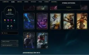 LOL Conta Platina 2 49 skins