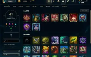Platina 1 com 22 Champs e 7 Skins + 1 Fragmento