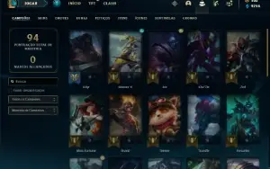 Conta bronze 2 com 35 Champs e 23 Skins + 1500 RP