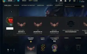 Conta bronze 2 com 35 Champs e 23 Skins + 1500 RP