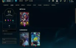 Conta bronze 2 com 35 Champs e 23 Skins + 1500 RP