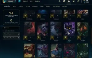 Conta bronze 2 com 35 Champs e 23 Skins + 1500 RP