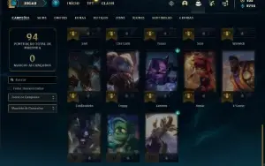 Conta bronze 2 com 35 Champs e 23 Skins + 1500 RP