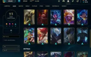 Conta bronze 2 com 35 Champs e 23 Skins + 1500 RP