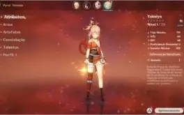 Genshin Impact AR 5 com Yoimiya 5*