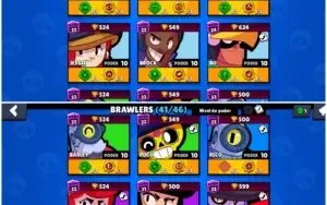Conta Brawl Stars lvl 102 semi full com skin muito raras!!!