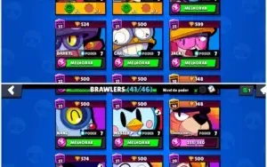 Conta Brawl Stars lvl 102 semi full com skin muito raras!!!